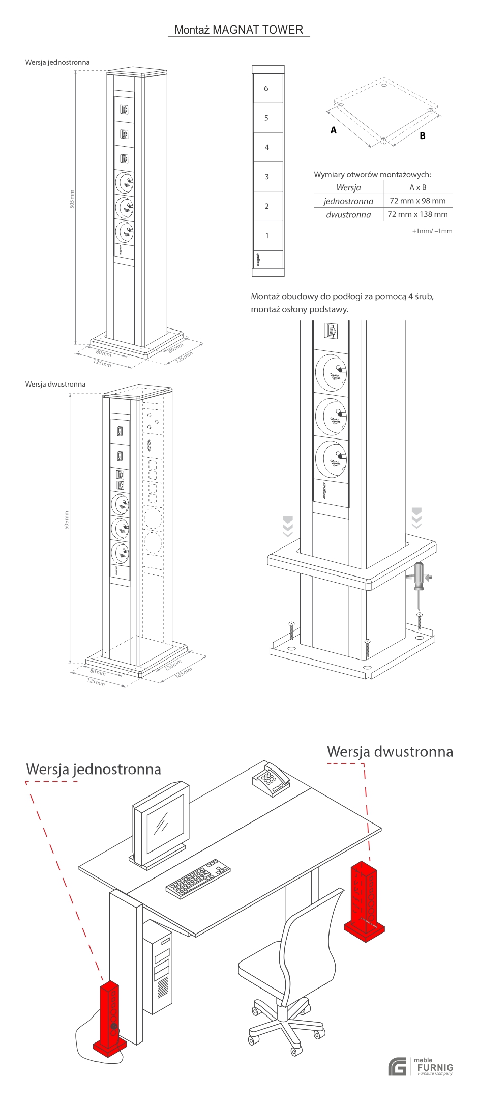 Instrukcja montażu Magnat Tower